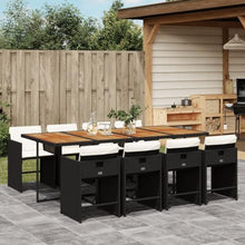 AMBERARD Patio Dining Set Set of 8 Black Furniture Set