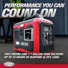 Simpson 2300 Watt Inverter Generator, Quiet CRX 79cc Engine, 10-Hr Runtime