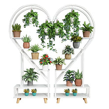 ZHOUYANB 4 Layer Plant Stand Heart-shaped Flower Pot Multifunctional With Hook For Patio Garden Balcony Living Room/g
