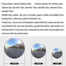 mirror finish garden ball,gazing balls, 201 Seamless Mirror Hollow Balls,Garden Reflective Gazing Globe,for Outdoor Garden Decorations Smooth Ball(Diameter 20cm) (Color : Silver) ( Color : Silver , S