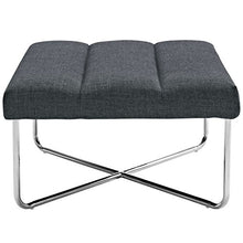 America Luxury - Chairs Modern Contemporary Urban Design Mid Century Living Lounge Room Ottoman, Grey Gray, Fabric