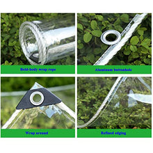 Clear Tarps with Metal Grommets, Heavy Duty Waterproof PVC Transparent,for Greenhouse Plant Cover,Tarpaulin Clear Vinyl, 0.3mm Clear Awning, for Covering Garden Plant Camping Supplies(Custom Size)