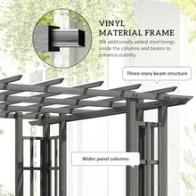 Outsunny 9' x 9' Vinyl Pergola Dark Gray