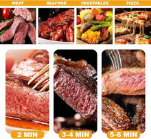 Electric Steak Broiler,200-800℃ Adjustable Temperature & 10Min Timer,Automatic Steak Smoker Grill, with Removable Plates, for Beef Chicken Vegetables