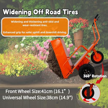 Wheelbarrow,Utility Cart, Electric Wagons,881lbs Capacity Heavy Duty Material Hauler Perfect for Transporting Soil Bricks and Construction Materials, 1500W Motor 48V20AH