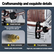 HuanEssentric Removable Retractable Stainless Steel Hose Reel Rack-40mHose