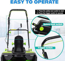 Cordless Electric Snow Blower 3500w,20-Inch Brushless Snow Thrower,Fast Charger,Dual Led Lights