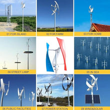 ZXINXIN Vertical Wind Power Turbine Generator Kit 6000W 3 Blades Portable Helix with Controller Nature Power for Marine RV Home Industrial 24V