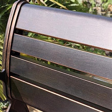 HASMI Outdoor Park Garden Benches Outdoor Park Chairs, Fully Cast Aluminum Outdoor Benches, Metal Leisure Benches with Backrest for Park Garden Patio Terrace Yard Furniture (Size : 200CM)