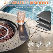 Shintenchi 30" Propane Fire Pit Table with Tank Storage, Black
