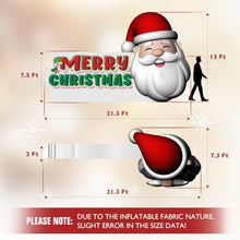 WARSUN 21x13Ft Giant Inflatable Santa Claus with LED Light for Outdoor Christmas Decor Red & White & Green