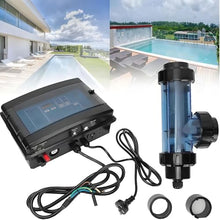 Salt Chlorinator System, 5/10/15/20/30/50G/H Saltwater Chlorine Generator Electrolysis Salt Chlorinator Device Electronic Chlorine Generator for Swimming Pool Spa Water Treatment Machines(20g/H)