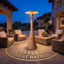 LAVA Heat Italia PALERMO PRO T-LINE 7.3 ft. Liquid Proprane Patio Heater - 44000 BTU - Commercial Flame - Triple Protection - Solid Steel - 36 sq. ft. Coverage Area - Bronze Wicker