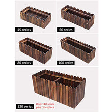 yangxiao01 Flower Stand Solid Wood Carbonization,Plant Box Anti-Corrosion,Plant Container Box Large Capacity Rectangle,Garden Courtyard Balcony Display Stand