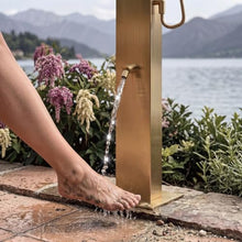 Onwowsun 316 Stainless Steel Villa Garden Floor-Mounted Shower Set for Swimming Pools and Beaches, Gold