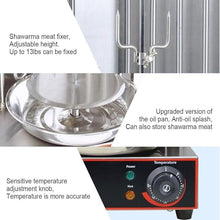 Countertop Rotisserie Grill Kebab Vertical Rotisserie Turkish Chicken Doner Kebab Broiler with 2 Heating Tubes, for Home Restaurant Kitchen(110v)