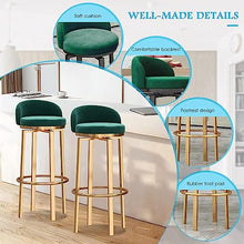 IPSU Swivel Bar Stools Set of 4 Green