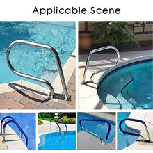 ZWLI Pool Grab Rail Pool Safety Hand Rail 304 Stainless Steel Hand Grab Rail w/Quick Mount Base, Handrail Railing 31.9'' X 22.4'' Safety Products