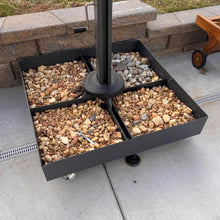 OROTLECT 660 Lbs High Capacity Heavy-duty Cantilever Offset Patio Umbrella Base With 4 Lockable Wheels Steel Weighted Base