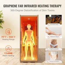 VEVOR 1 Person Far Infrared Wooden Sauna Brown