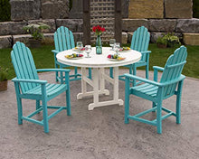 POLYWOOD® Classic Adirondack Dining Set, Aruba/White