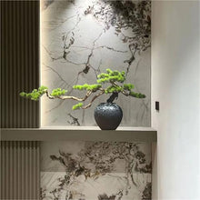 YXIANG56Q Fake Plants Artificial Pine Bonsai Tree, Realistic Indoor for Office, Low Maintenance Faux Greenery Bonsai Tree