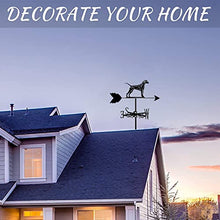 ZNEL Animal Dog & Puppy Weathervane Metal Stainless Steel Wind Vane Weathercock,Spray Paint to Prevent Rust Wind Direction Indicator Garden Patio Yard Ornament,Dalmatian