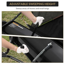 44" Lawn Sweeper Tow Behind, Grass Sweeper Tow Behind Ft Large Hopper, Heavy Duty Leaf & Grass Collector, Adjustable Brush Height Lever and Dumping Rope, Lawn and Yard Cleanup Tool