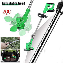 AMYYTL Cordless Grass Strimmer Electric Lawn Mower, Small Household ELD Lithium Battery Lawn Mower Rechargeable Multifunctional Weeding Artifact for Garden Lawn Outdoor Gardening,D