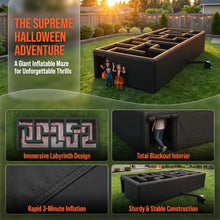 Giant Inflatable Black Maze Halloween Haunted House 11x4x2m