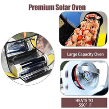 AiODiO Solar Oven Portable 4.5L Large Capacity Solar Cooker Outdoor Oven Camping Stove，Portable BBQ Grill, for Camping Or Hiking