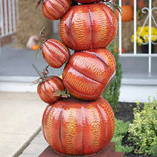 Zaer Ltd. Large Metal Halloween Archway Arbor (Happy Harvest Stacked Pumpkins Metal Arbor)