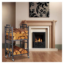 Katzowen 2 Tiers Heavy Duty Wood Storage Holder with Wheels and Tools Sets