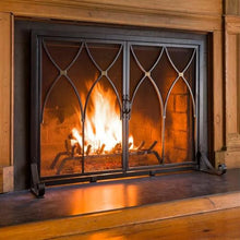 Fireplace Screen European Style Iron Fireplace Screen, Floor Fireplace Screen Partition, Fireplace Door Fence, Hollow Fire Screen Fireplace Fire Screen