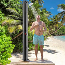 GHRERTX Freestanding Outdoor Shower,60L Solar Heated Outdoor Shower with 360° Shower Head and Foot Shower Tap,Temperature Pressure Pool Shower,for Outdoor Backyard Poolside Beach Pool Garden