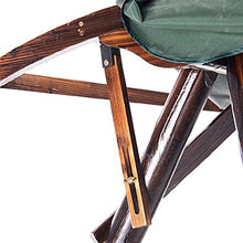 KYTGFH Patio Swing Chair with Stand - for Garden Backyard Porch Swing with Stand Outside Furniture Outdoor Solid Wood Swing Rocking Chair,Tarpaulin Roof Adjustable Lever Coffee Table