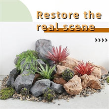 BSNRSNMFA Landscape Artificial Stone, Non-Hollow Artificial Fake Rocks, PU Garden Fake Stones, Decorative Stone Fake Stone for Outdoor(47.2 * 9.8 * 9.8in)