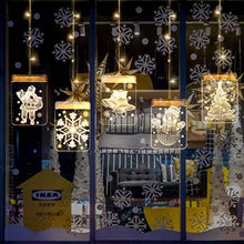 LED Night Light Hanging Christmas Lights Fairy Lights Santa Claus Lamp with Suction for Door Window Holiday Decoration Outdoor