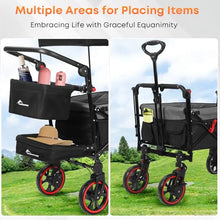 CROTECMOUNTAIN Canopy Wagon Trolley, Large Capacity, Foldable,Traveling-B