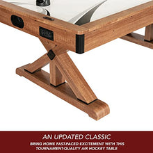 Hathaway Midtown 72-in Air Hockey Table LED Scoring Cherry Finish White Oak