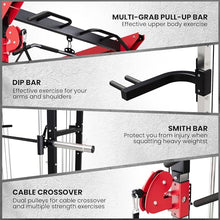 GarveeLife Power Cage Smith Machine Red