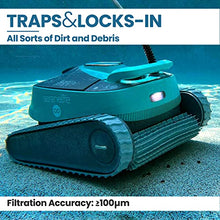 SereneLife Robotic Pool Cleaner, 3 Motor Automatic Pool Vacuum with Dual Brushes, Wall-Climbing Robot, Extensive 50ft Cleaning Range for Indoor and Outdoor Pools