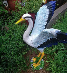LSHAOBO Egret Sculpture, Outdoor Courtyard Garden Decoration, Animal Crafts, 26X27x68cm, Fiberglass Material(Color:A)
