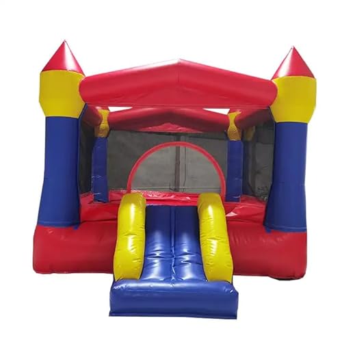Alessia Cara Commercial PVC Castle Bounce House with Slide Red Yellow Blue