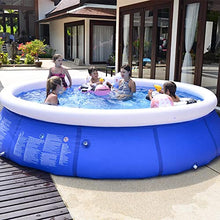 Paddling Pool Round Inflatable Pool, Portable Top Ring Blow Up Pool, Oversized Thickened Family Swimming Pool, Summer Water Games Center Inflatable Swimming Pool