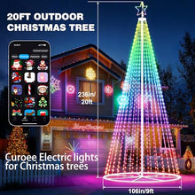 Curoee Christmas Light Show Set, 20ft Prelit Christmas Tree, Smart Snowflake Lights, LED Christmas Lights App Control & Music Sync for Party Wedding Christmas Decorations Gifts