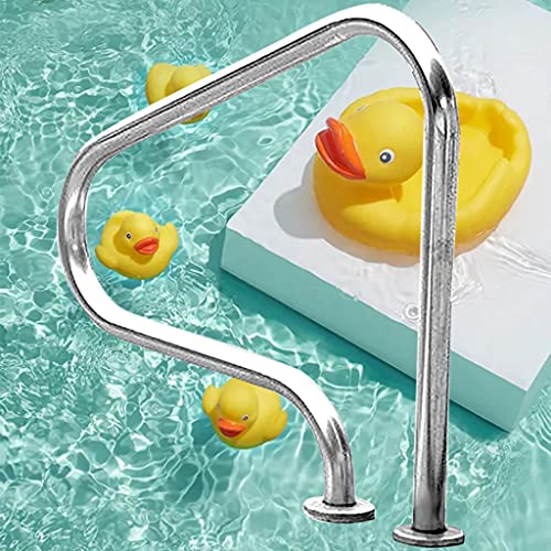 ZEELYDE Pool Handrail,Summer 304 Stainless Steel Inground Pool Safety Products,Easy Mount Hand Grab Rail,Silver