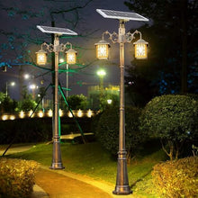 EliteBloom Ceiling Light, Lamp Post Lights Outdoor Solar High Pole Street Light Landscape Courtyard Led Super Bright of European Retro Energy-Saving Villa Lig,Noir-280CM