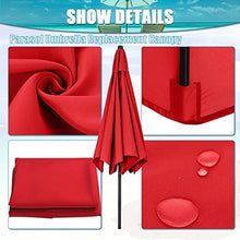 FKTHYO Parasols 6 Ribs/8 Ribs Parasol Sun Umbrella Replacement Cloth, 2.7M/300cm Garden Parasol Canopy Cover for Patio Sun Umbrella, Anti-Ultraviolet, Waterproof Parasols,Red-2.7m/8.8ft (8ribs)