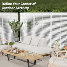 Privacy Screen Outdoor Freestanding Fence Panel with 6 Panel, 72" H×47" W HDPE Decorative Screen Panel with Stand, Air Conditioner Fence, Privacy Panels for Patio, Balcony, Garden, Backyard